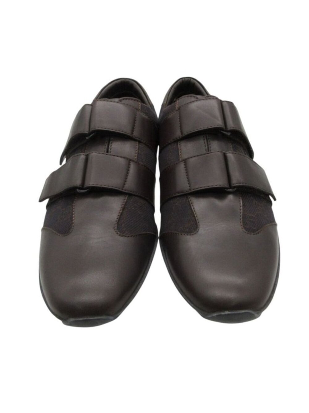 Gucci Loafers by Tom Ford Era Sneakers Leather Canvas GG Pattern Velcro Driving
